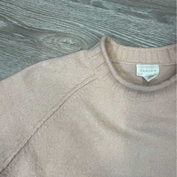 CASLON Light Peach Pink Mockneck Knit Sweater Classic Fit - Picture 2 of 6